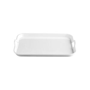 Jab Melamine Serving Tray with Handles White 53cm x 37cm